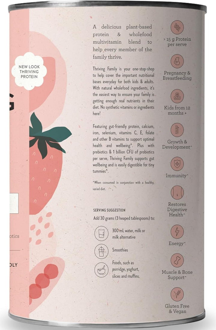 Nutra Organics Thriving Protein Strawberries And Cream 450g