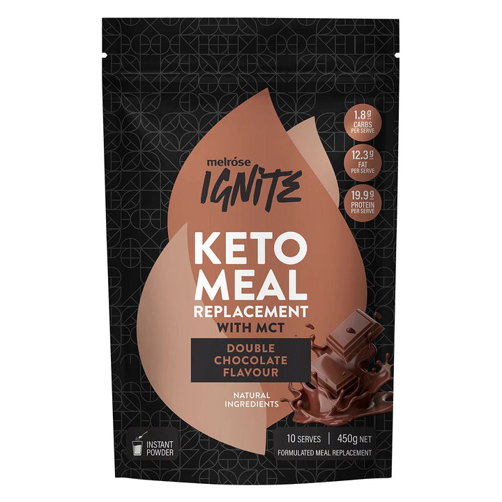 Melrose Ignite Keto Mct Meal Replacement With Mct Double Choc 450g