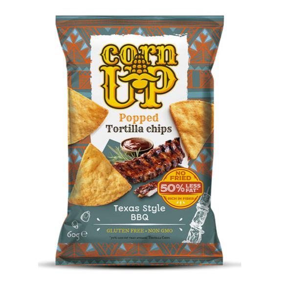 Cornup Popped Tortilla Chips - Texas Style Bbq 60g