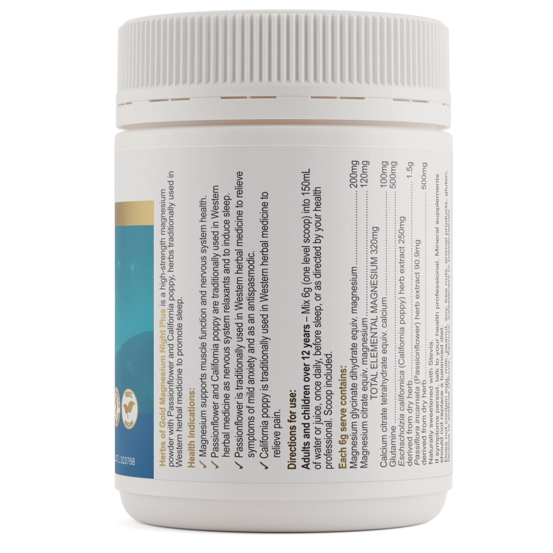 Herbs Of Gold Magnesium Night Plus