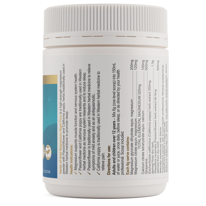 Herbs Of Gold Magnesium Night Plus