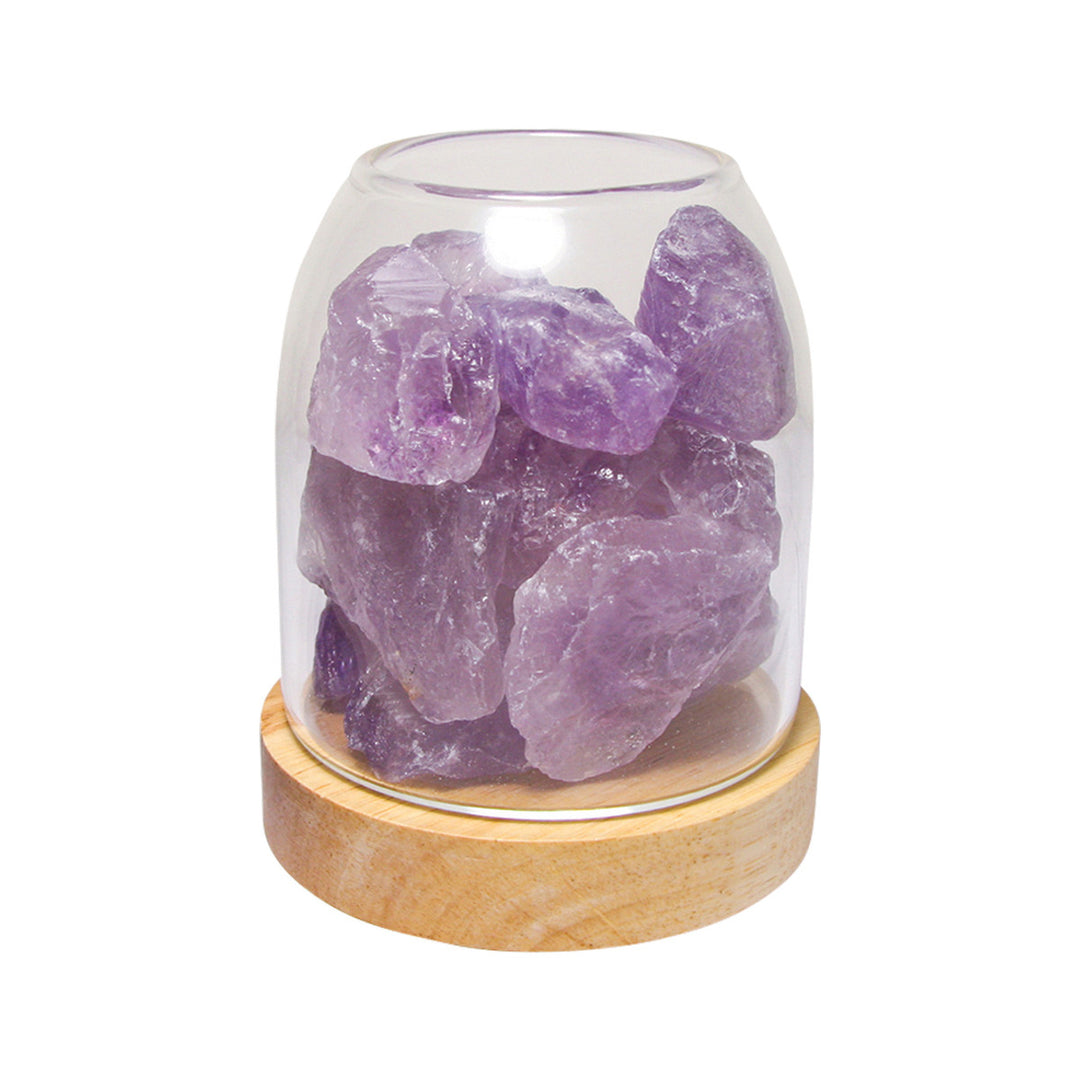 Amrita Court Diffuser Aurora Wood Base With Light Amethyst