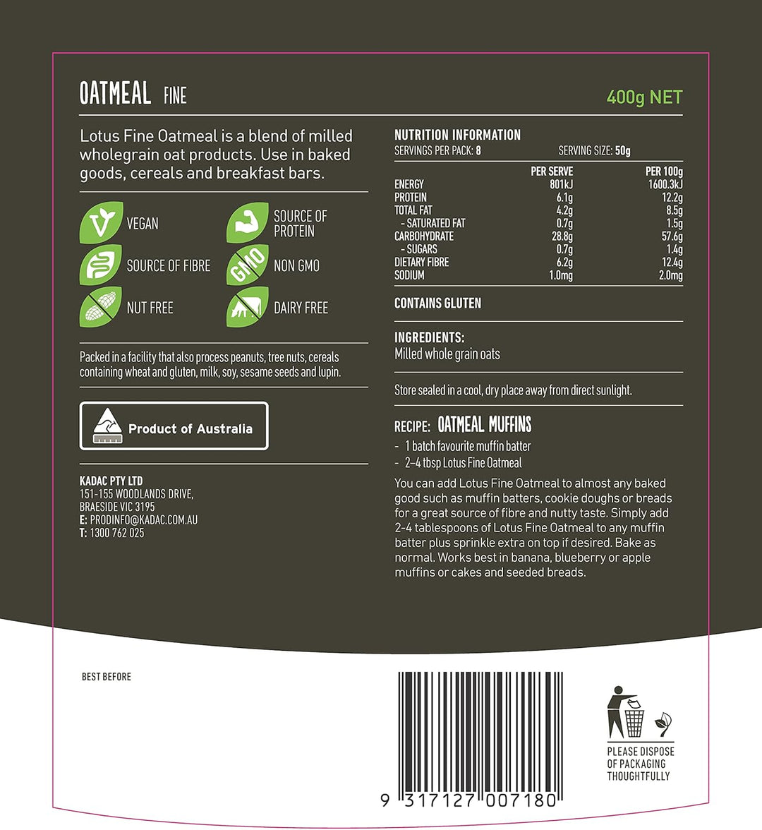 Lotus Oatmeal Fine 400g