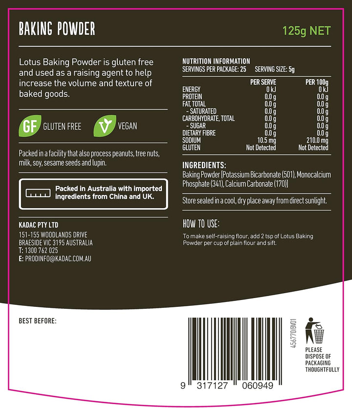Lotus Baking Powder 125g