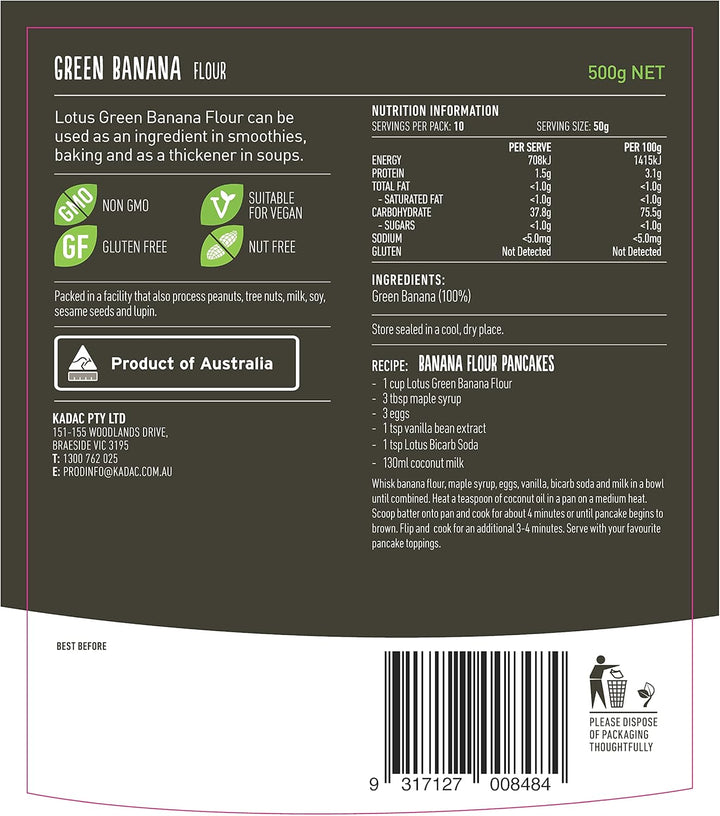 Lotus Green Banana Flour 500g