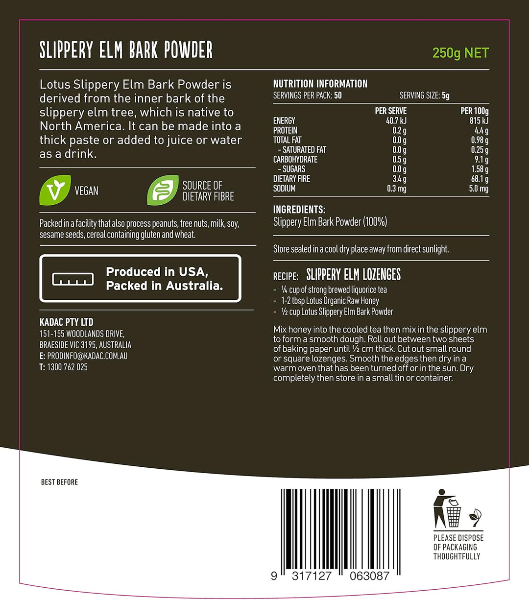 Lotus Slippery Elm Bark Powder 250g