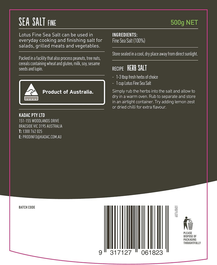 Lotus Sea Salt Fine 500g