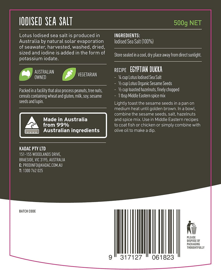Lotus Sea Salt Iodised 500g