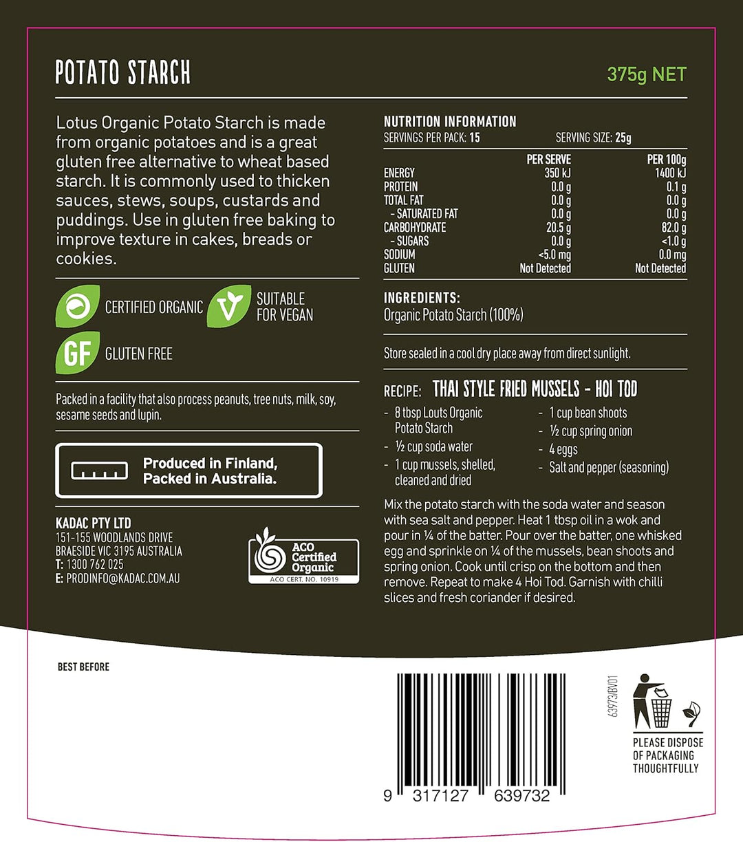 Lotus Organic Potato Starch 375g