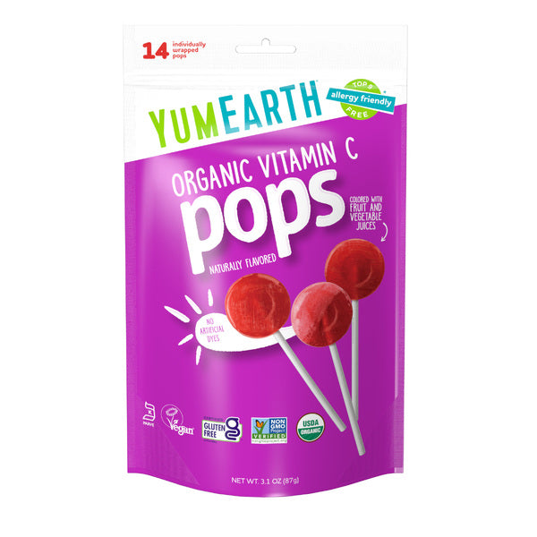 Yum Earth Lollipop Bags With Vitamin C 85g