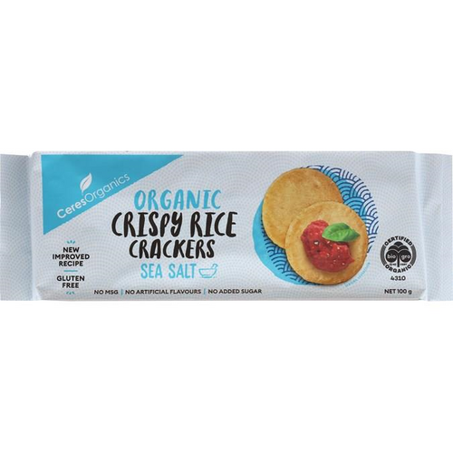 Ceres Organics Rice Crackers Sea Salt 100g
