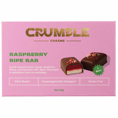 Crumble Charms Raspberry Ripe Bar 2 Pack 110g
