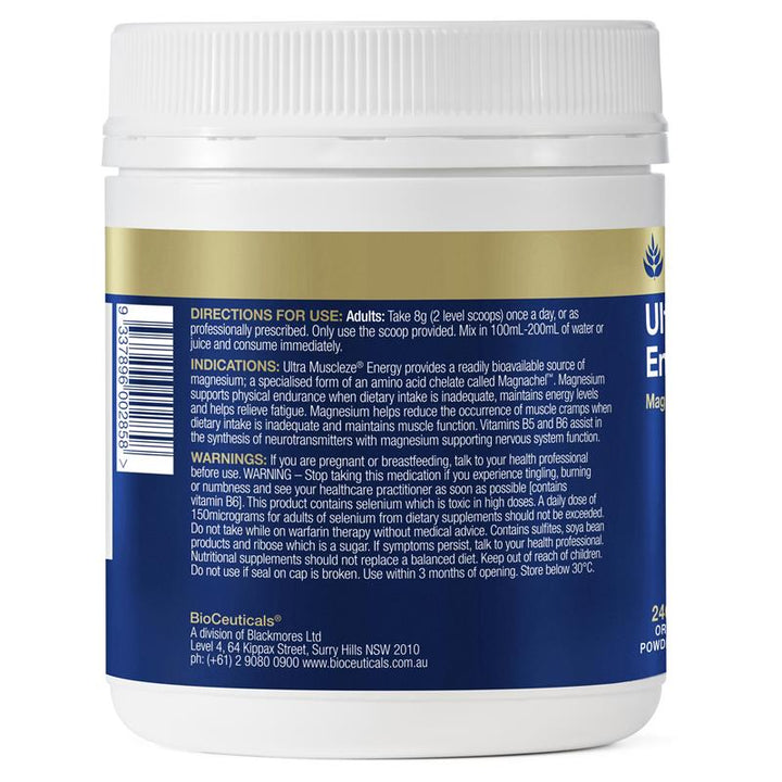 Bioceuticals Ultra Muscleze Energy 240g