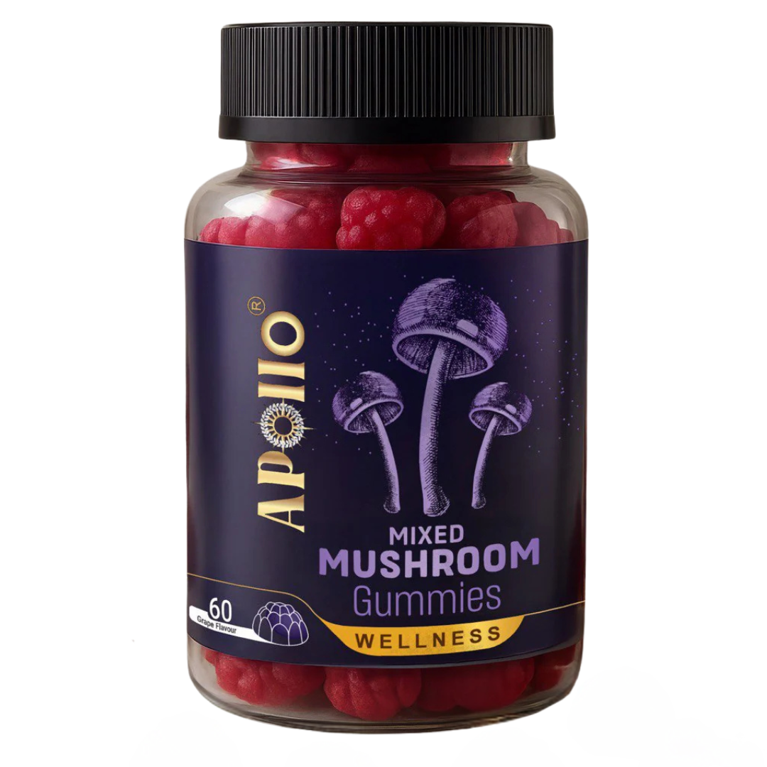 Apollo Mixed Mushroom Gummies 60 Pieces