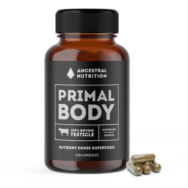 Ancestral Nutrition Primal Body 100% Bovine Testicle Capsules 120c