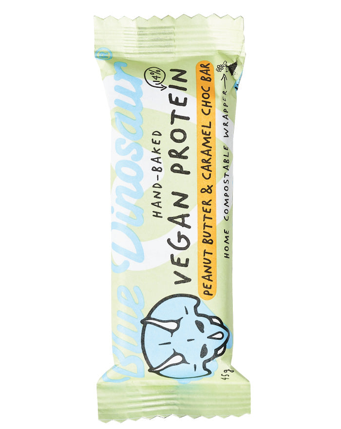 Blue Dinosaur Vegan Protein Bar Peanut Butter And Caramel