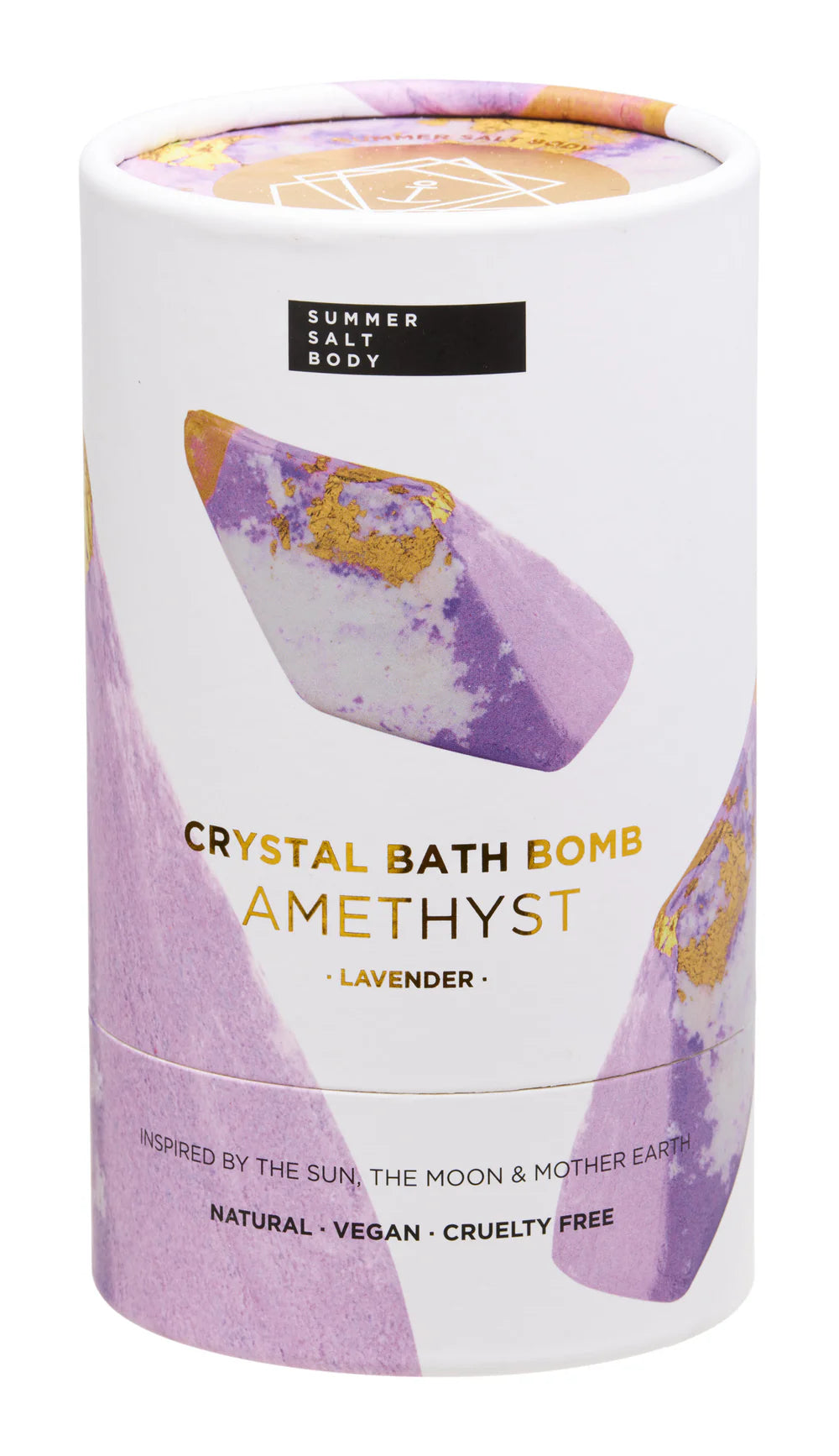 Summer Salt Body Crystal Bath Bomb Amethyst Lavender 110g