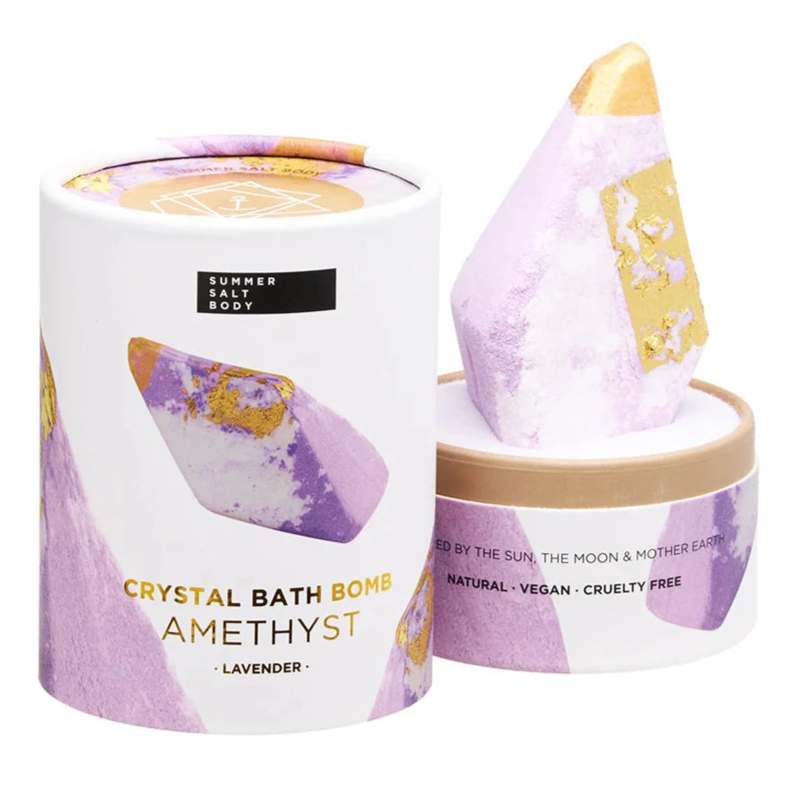 Summer Salt Body Crystal Bath Bomb Amethyst Lavender 110g