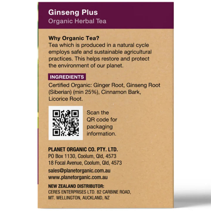 Planet Organic Ginseng Tea 25tb