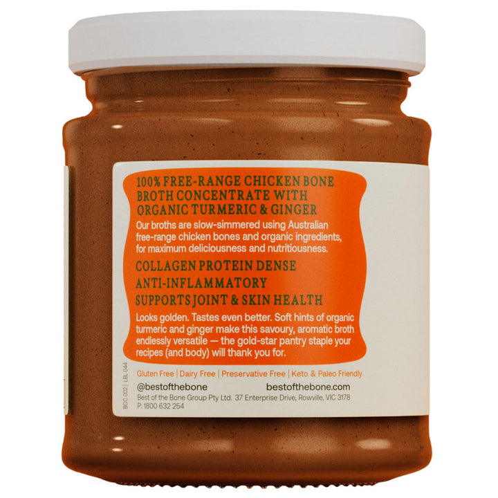 Best Of The Bone Chicken Bone Broth Concentrate Organic Turmeric & Ginger 180g