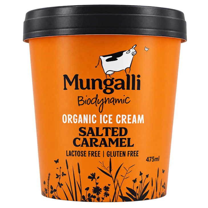 Mungalli Biodynamic Organic Ice Cream Salted Caramel 475ml