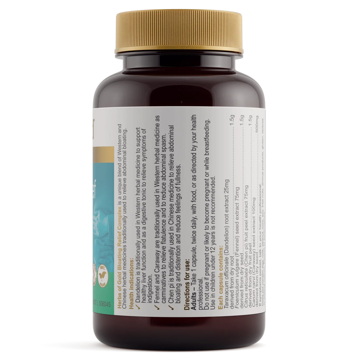 Herbs Of Gold Bloating Relief Complex 60c