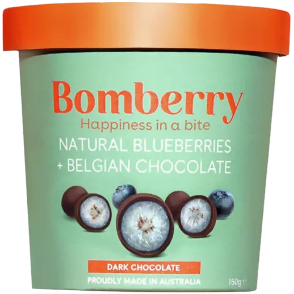 Bomberry Dark Choc Coated Blueberries 160g