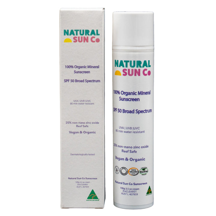 Natural Sun Co Broad Spectrum Organic Mineral Sunscreen Spf50 100g