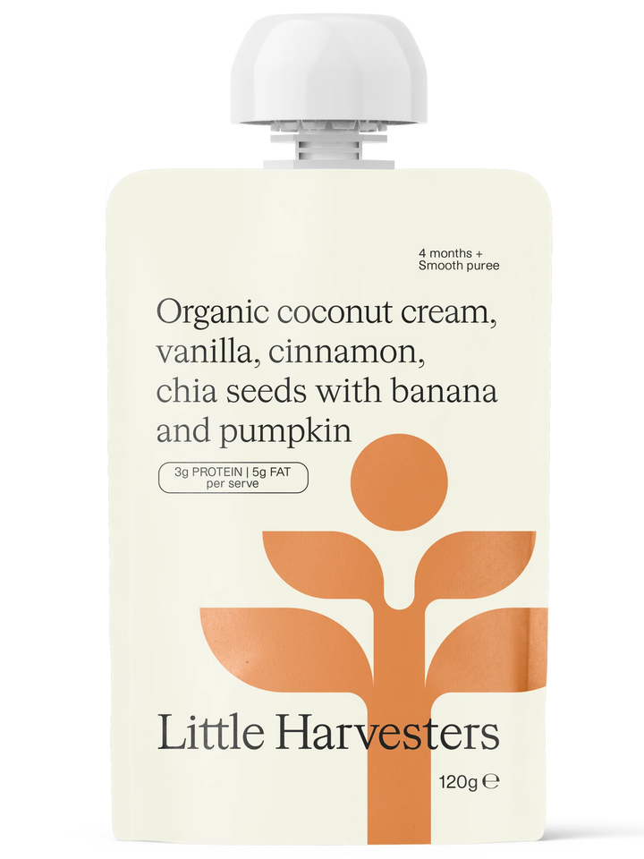 Little Harvesters Puree Pouch Coconut Chia Cinnamon 120g