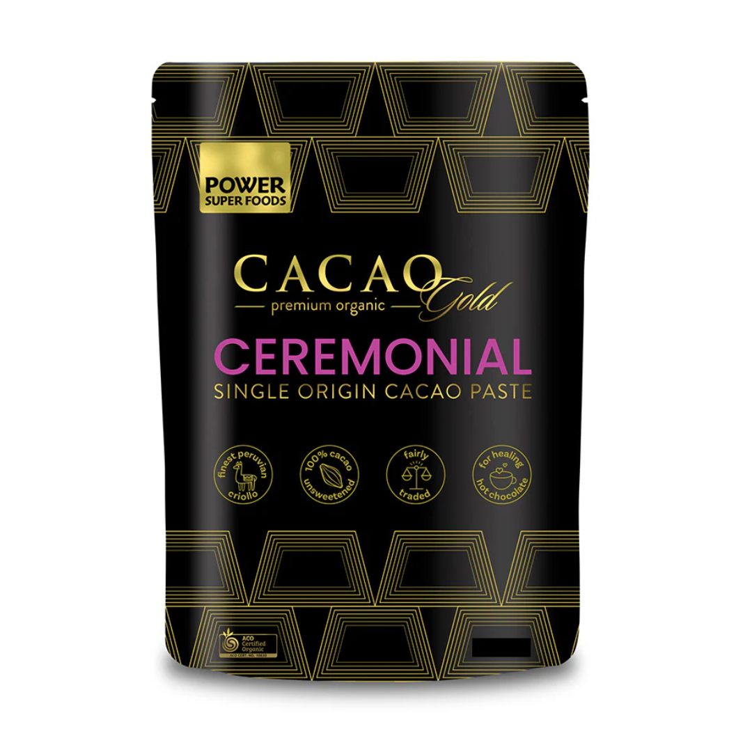 Power Super Foods Cacao Gold Paste Ceremonial Chunks 225g