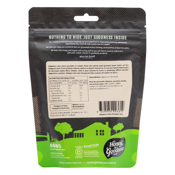 Honest To Goodness Slippery Elm Powder 100g