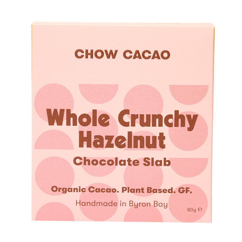 Chow Cacao Whole Hazelnut Crunch Slab 80g