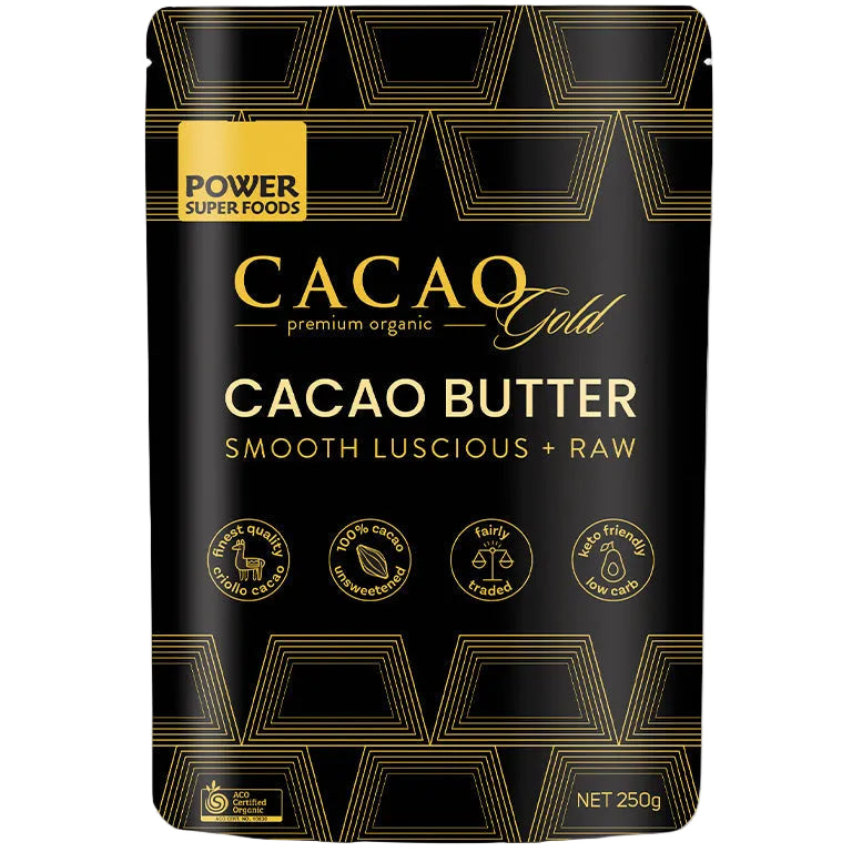 Power Super Foods Organic Cacao Butter Raw