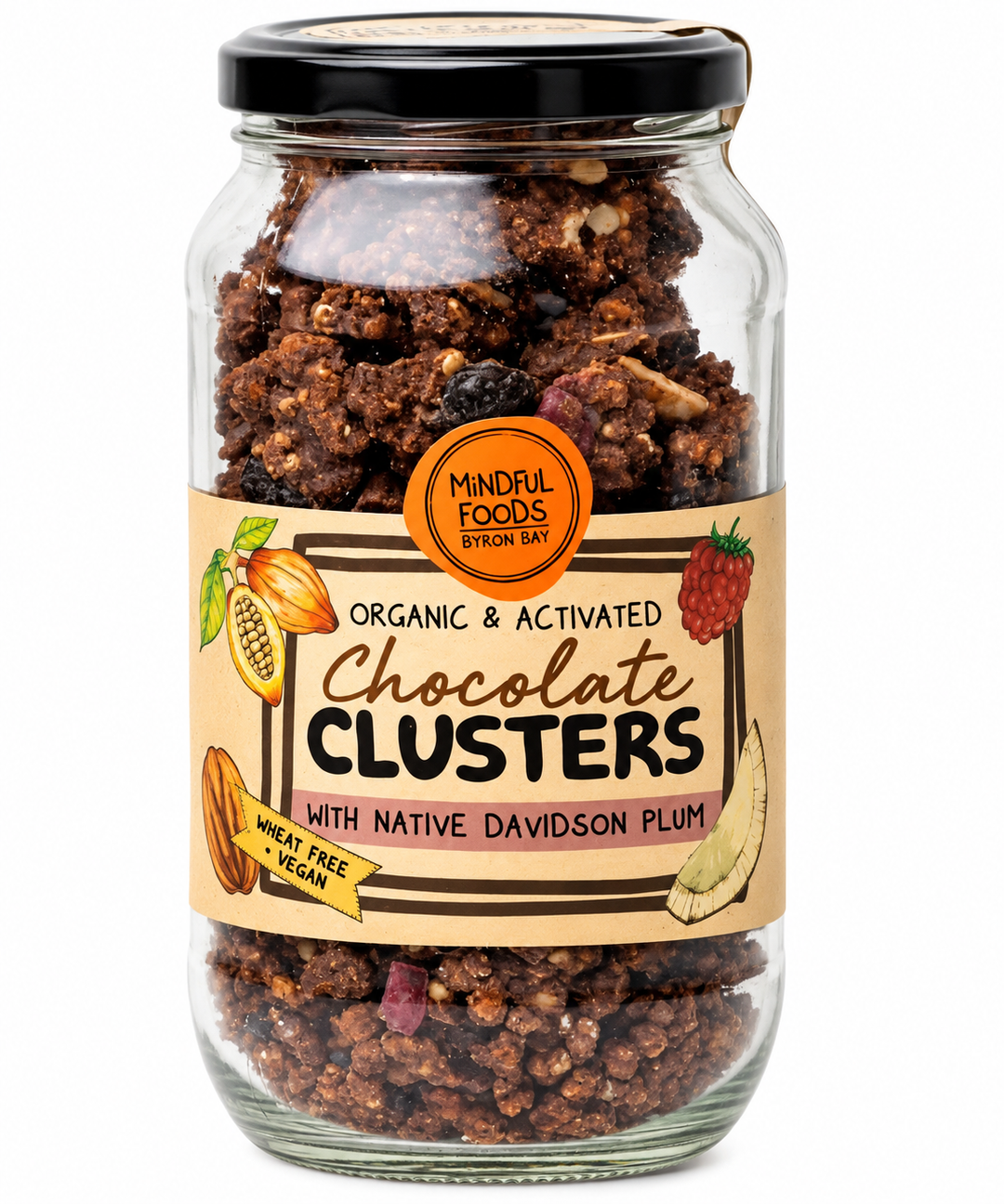Mindful Foods Organic & Activated Choc Davidson Plum Clusters 350g