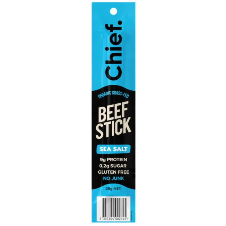 Chief Grass Fed Beef Stick Sea Salt 25g