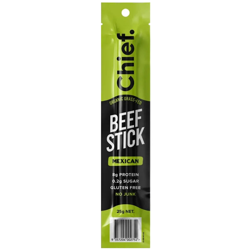 Chief Grass Fed Beef Stick Mexican 25g