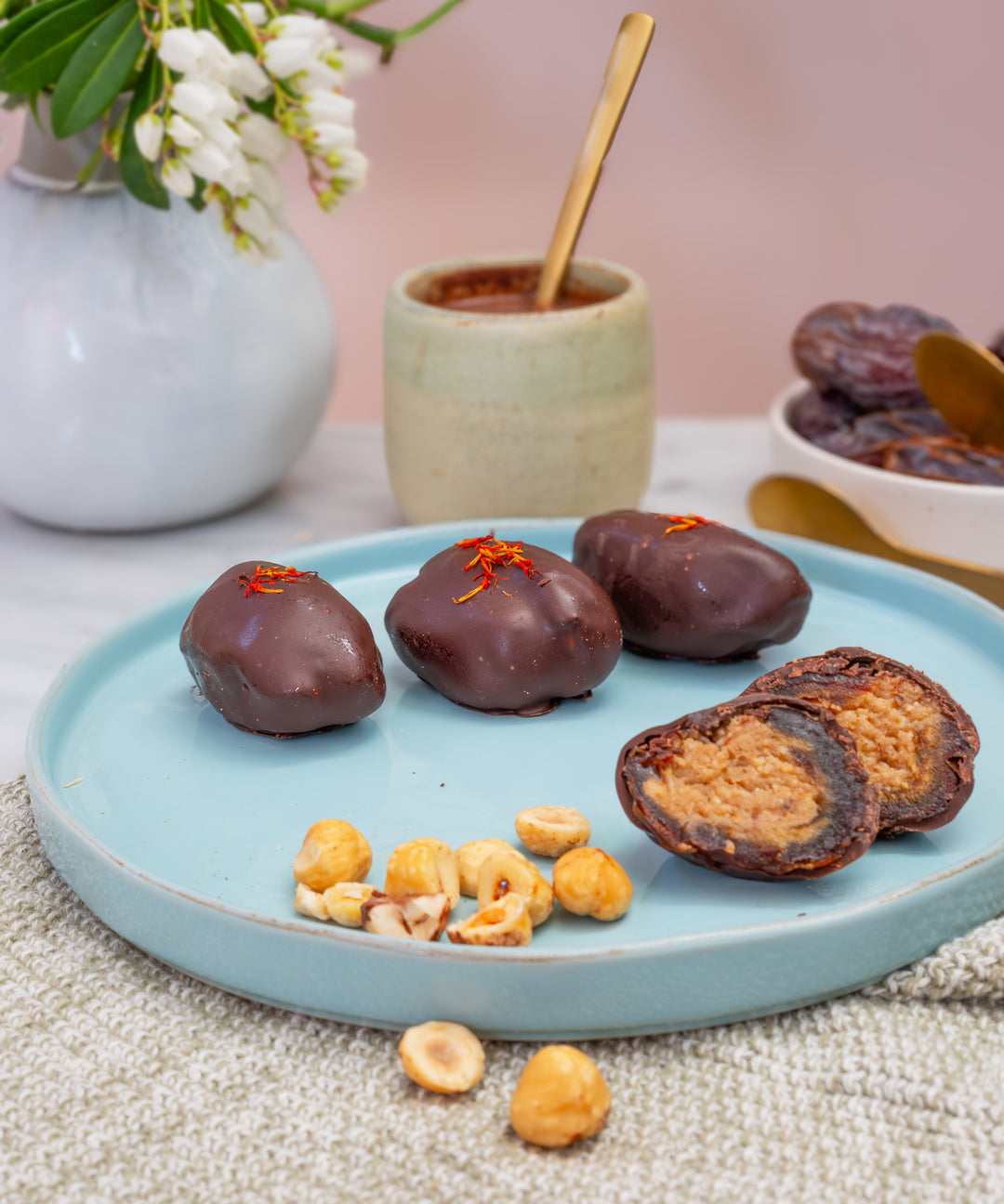 Mmmore Hazelnut Chocolate Coated Dates Twin Pack