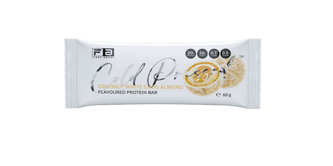 Fibre Boost Cold Pressed Protein Bar Coconut White Choc Almond