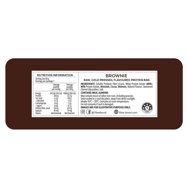 Fibre Boost Cold Pressed Protein Bar Brownie 50g