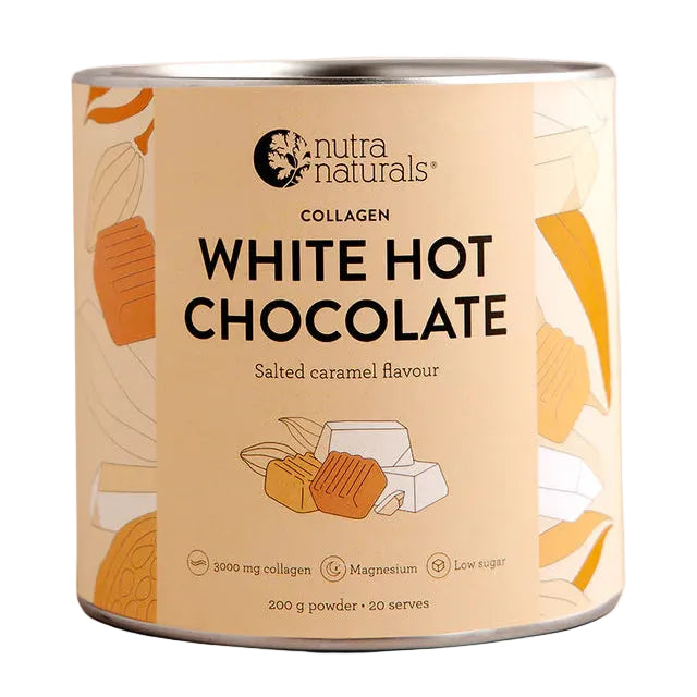 Nutra Naturals Collagen White Hot Chocolate Salted Caramel 200g