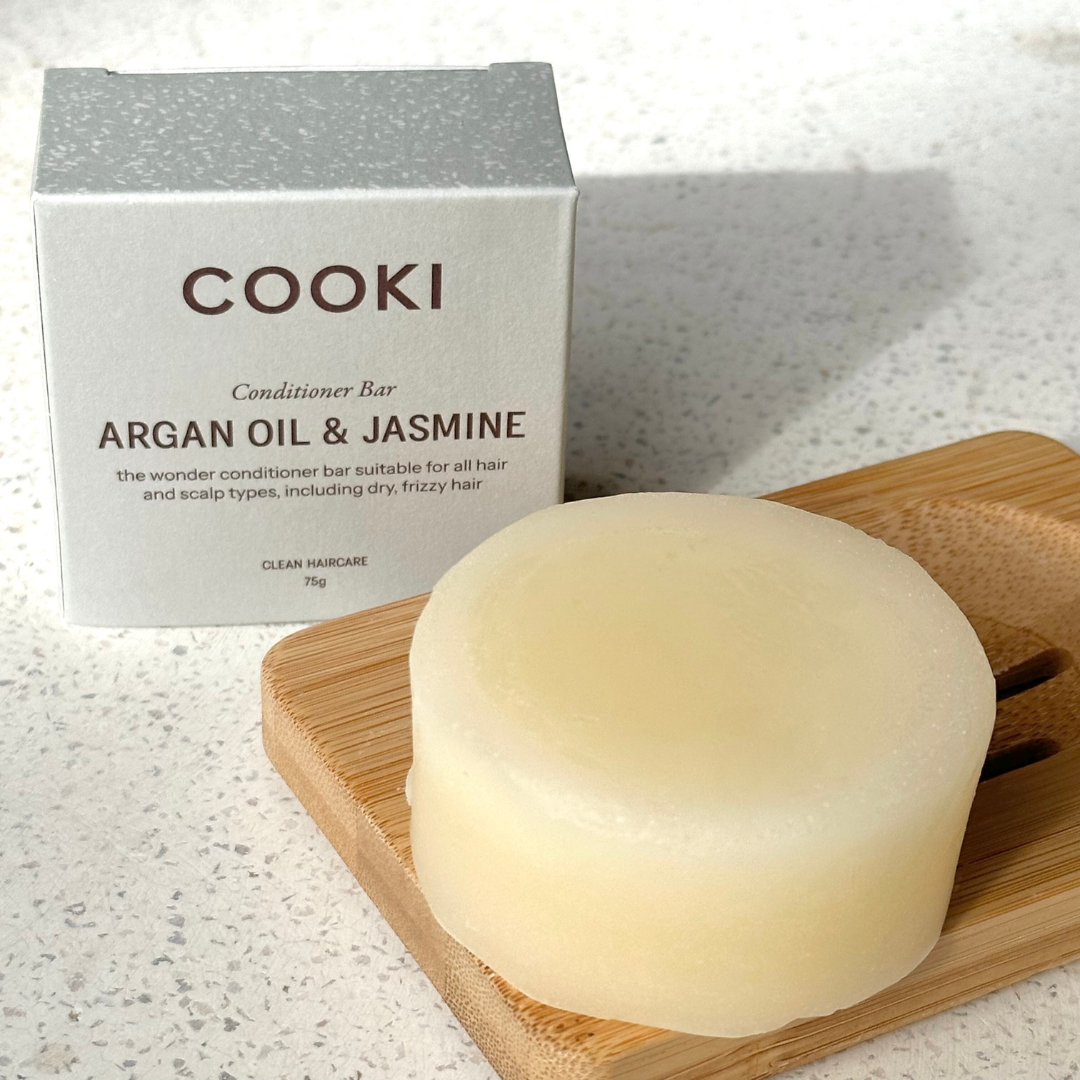 Cooki Haircare Argan Oil & Jasmine Conditioner Bar In Box 75g
