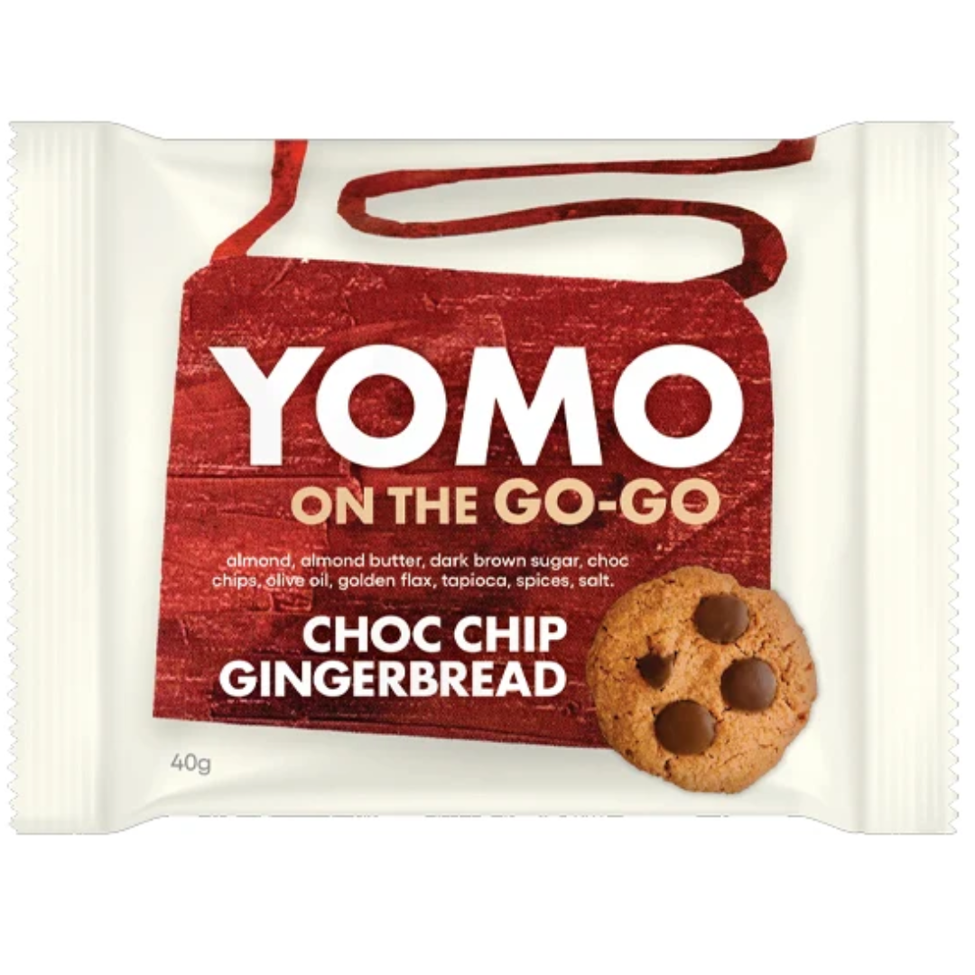 Yomo Gluten Free Cookies Choc Chip Gingerbead 40g