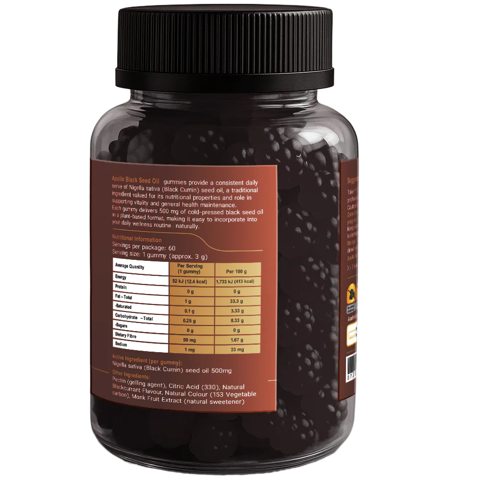 Apollo Black Seed Oil Gummies 60 Pieces