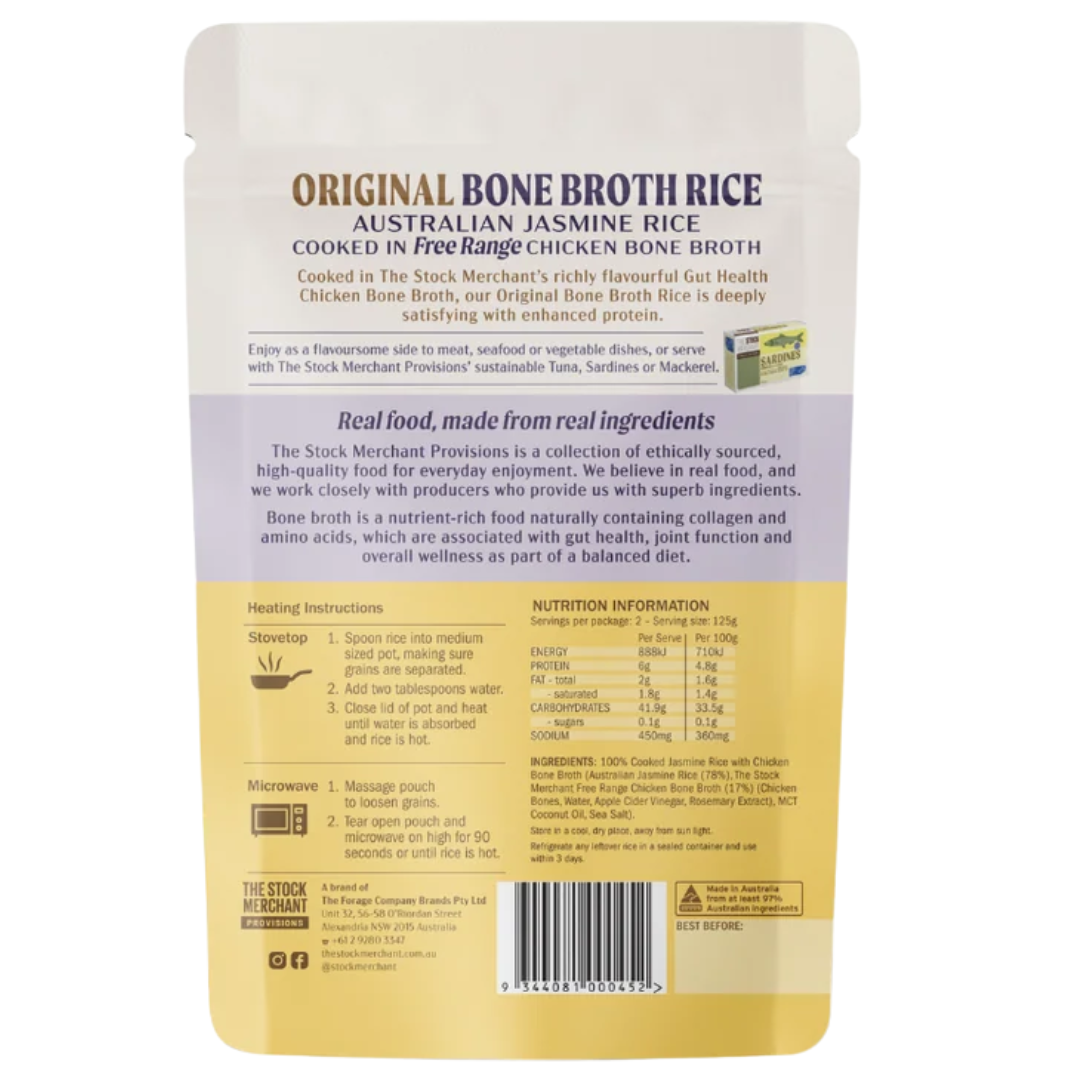 The Stock Merchant Rice Bone Broth Original 250g