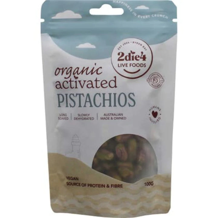 2die4 Activated Organic Pistachios 100g