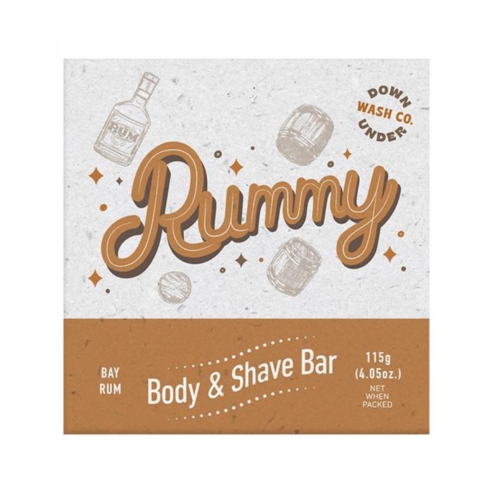 Downunder Wash Co Rummy Body & Shave Bar Bay Rum 115g