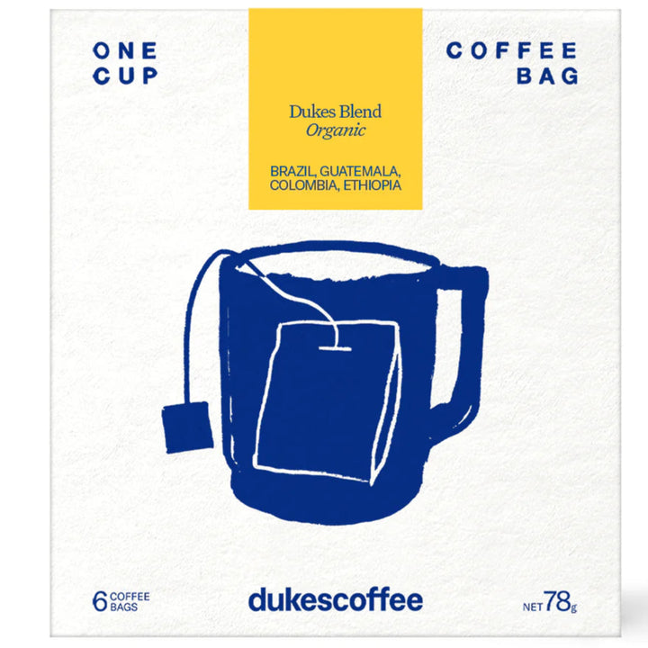 Dukes Organic Coffee Blend Onecup Coffee Bags 6 Pack