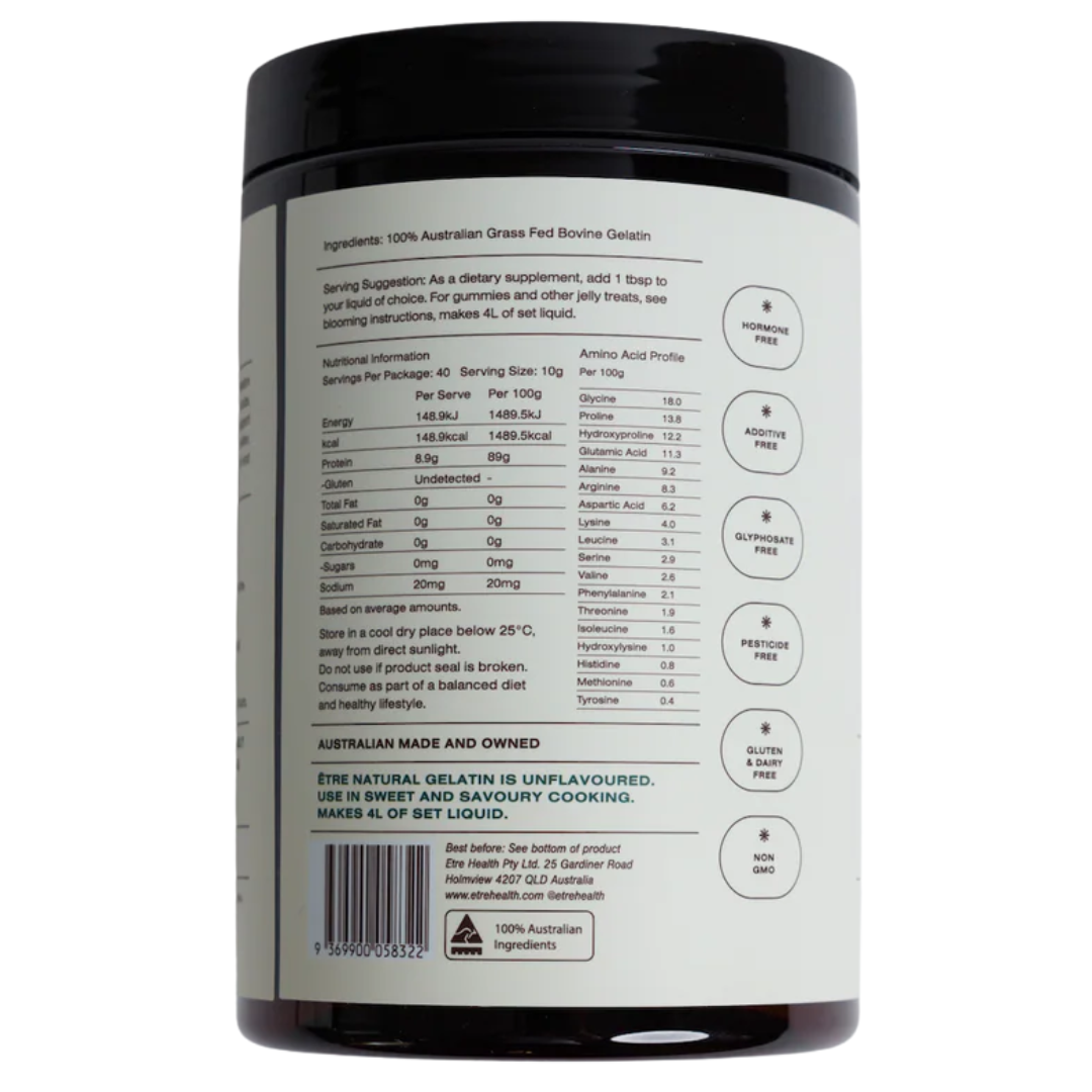 etre Health Australian Grass Fed Natural Gelatin 400g