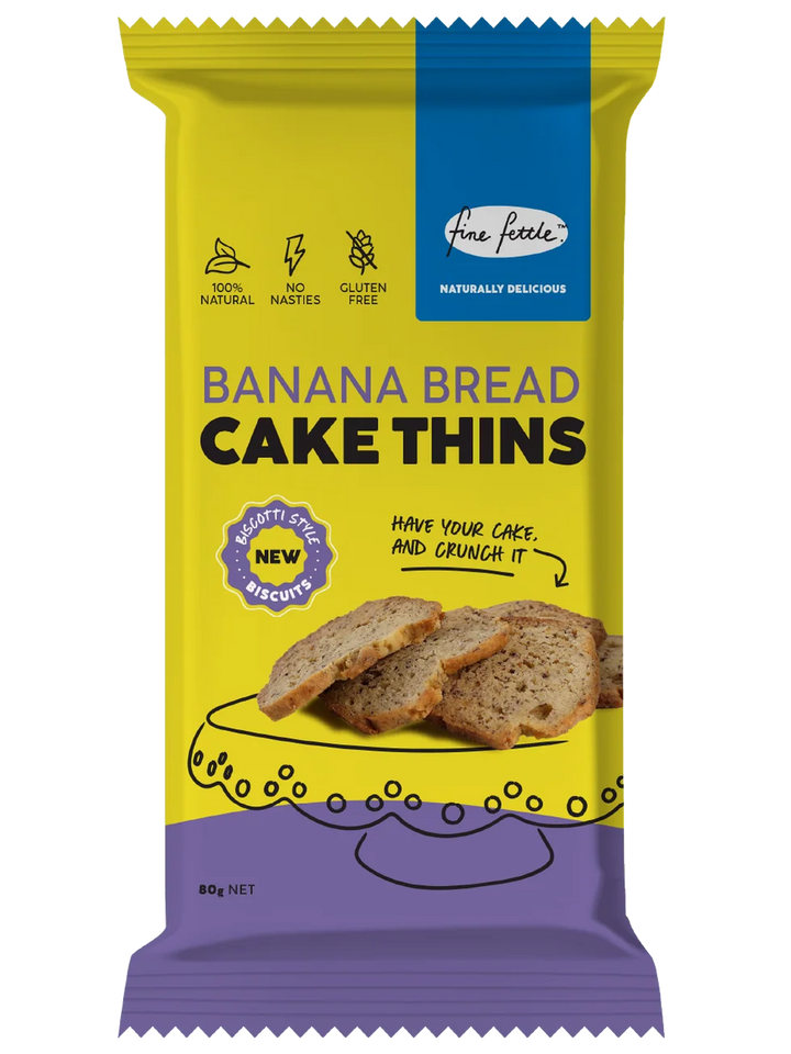 Fine Fettle Cake Thins Banana Bread 80g