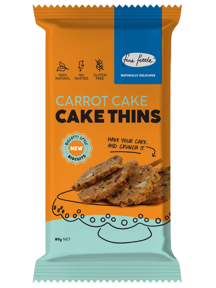 Fine Fettle Cake Thins Carrot Cake 80g
